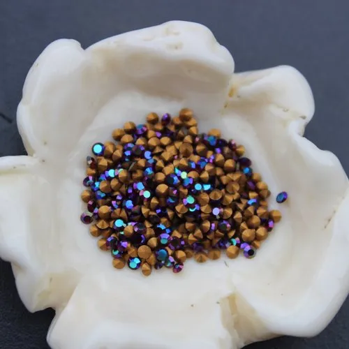 50 cabochons swarovski chatons 1,6/ 1,7 mm garnet ab (art. 1012/pp10)