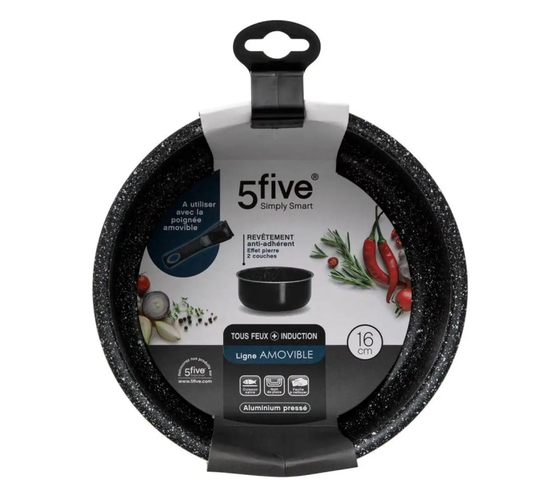 Casserole En Aluminium "amovible" 16cm Noir