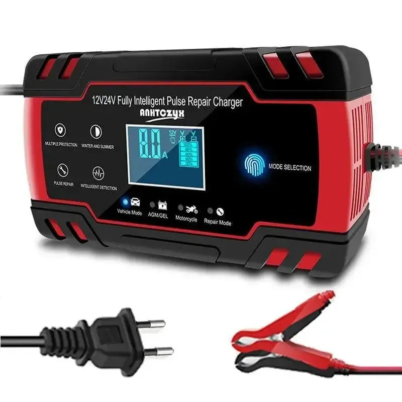 Chargeur de batterie pour motos et auto 12/24V