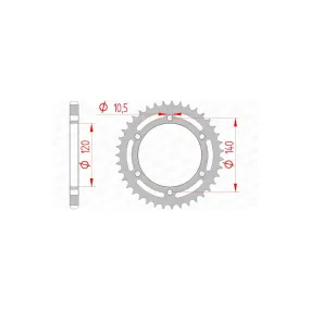 Couronne Acier AFAM 16605