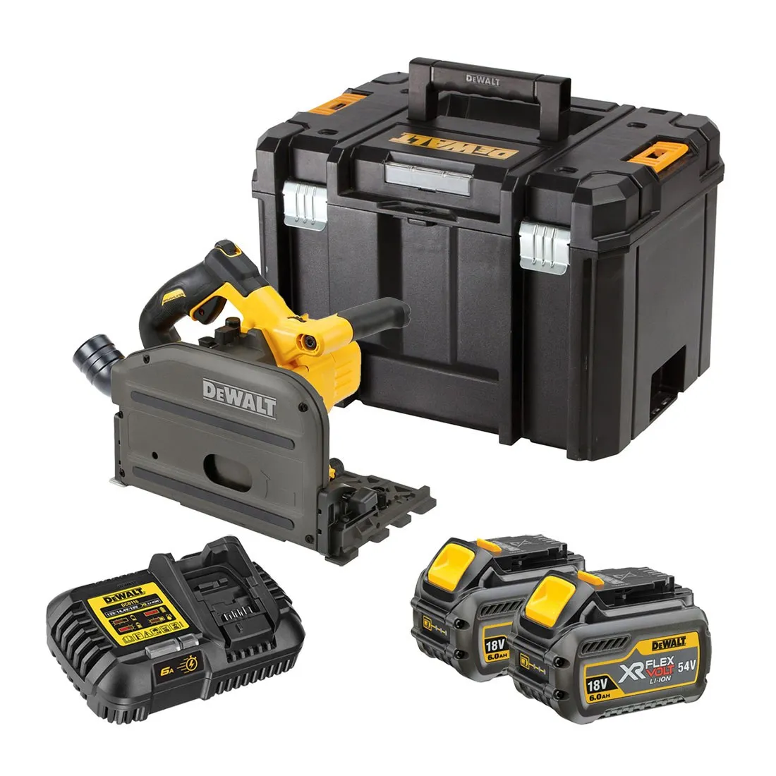 Dewalt DCS520T2-QW Scie Circulaire Plongeante 54V XR FLEXVOLT - 2 Batteries 54V 6.0Ah, Chargeur, Coffret » 