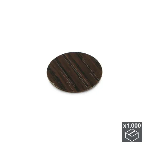 EMUCA Lot de 1.000 pastilles adhésives D. 13 mm finition wengué