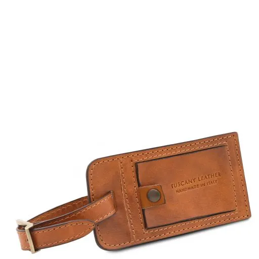 Etiquette de Bagage en Cuir Naturel TLTAG