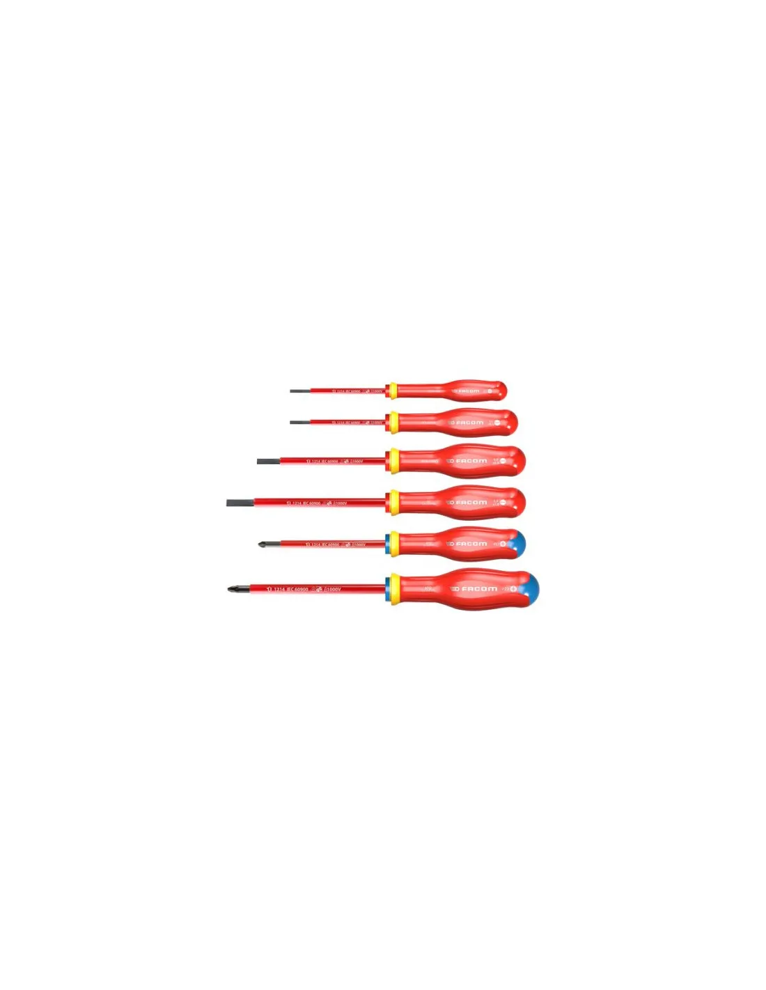 Jeu de 6 tournevis Protwist isolés 1000V  | ATDVE.J6PB - Facom