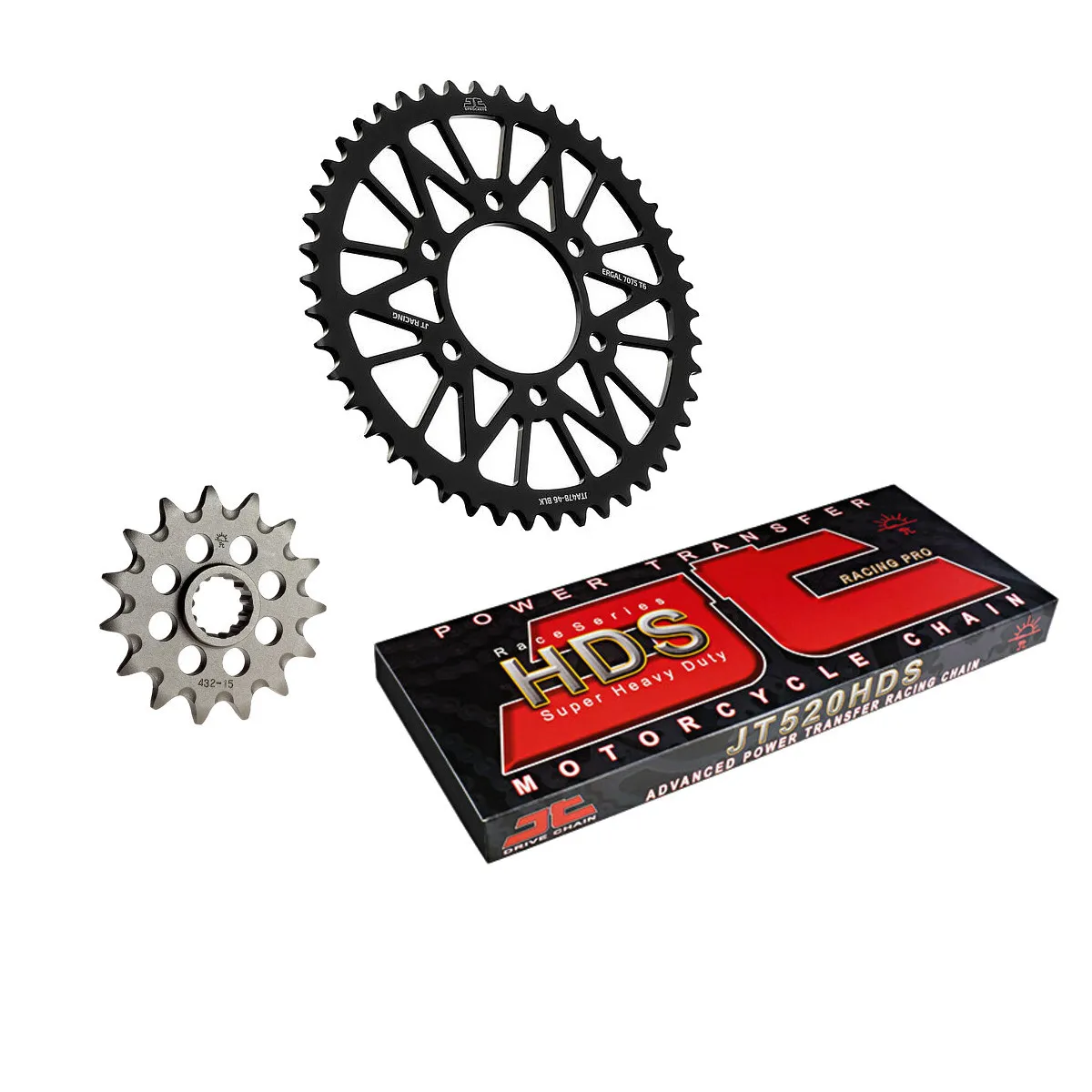 Kit chaine 520 alu anti-boue JT - 250 YZ F 2005-2009