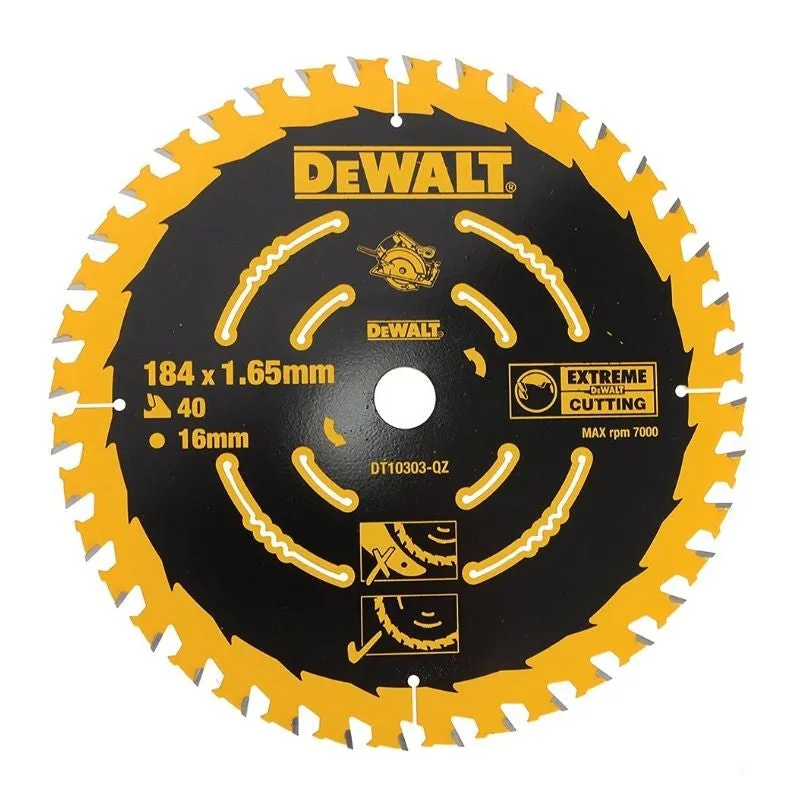 Lame de scie circulaire 184x16mm 40 Dents DEWALT DT10303-QZ