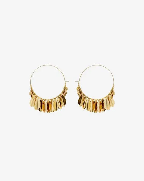 Metal Shiny Leaf Earrings