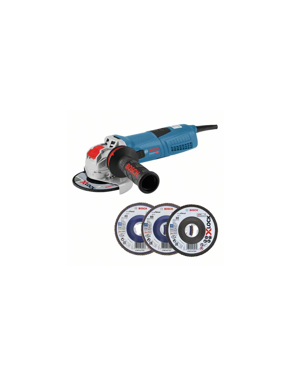 Meuleuse angulaire GWX 13-125 S X-LOCK + 3 disques | 0615990L0U - Bosch