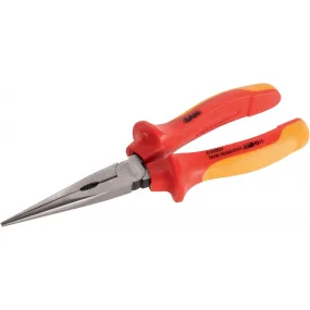 Pince à bec strié demi-rond droit - branches bi-matière isolées 1000V SAM OUTILLAGE sur Bricozor