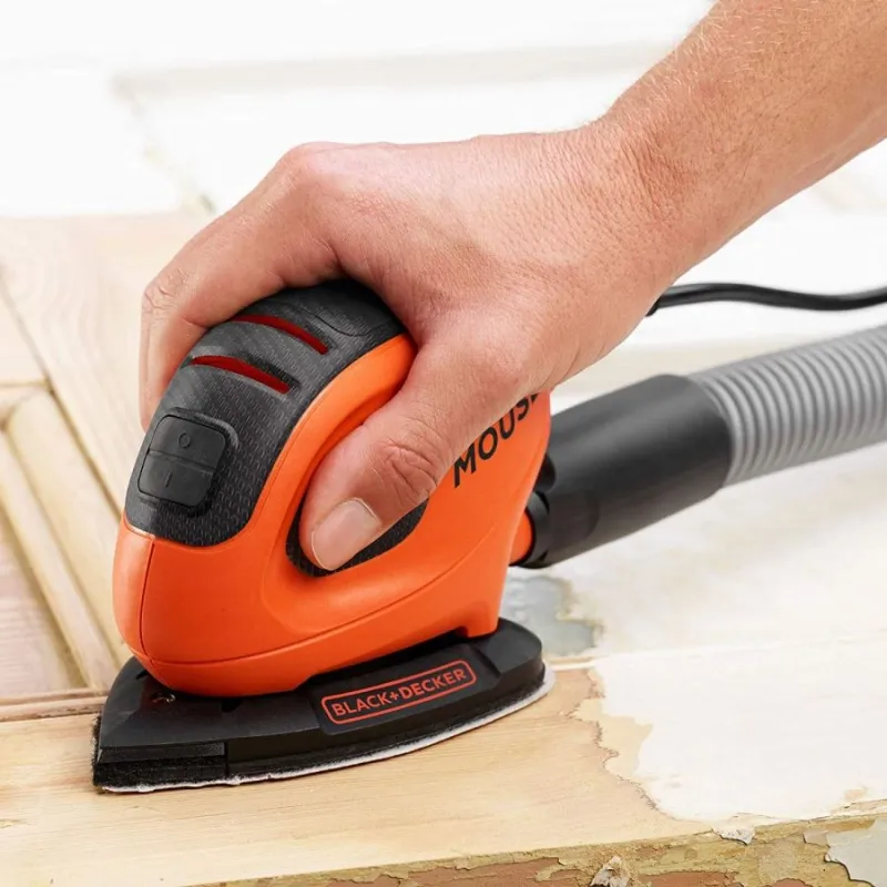 Ponceuse Mouse KIT 55W + 15 accessoires + Sac souple BLACK & DECKER BEW230BC