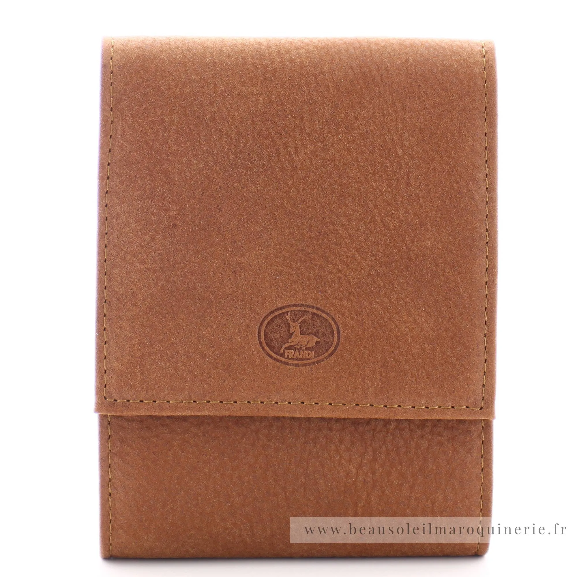 Porte-chéquier Frandi à rabat en cuir Nubuck 720.96