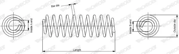 Ressort de suspension MONROE SP3286 