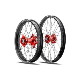 Roue arriere TALON PRO moyeu ROUGE cercle NOIR 18x2.15 HONDA CR 250 (2002-08)