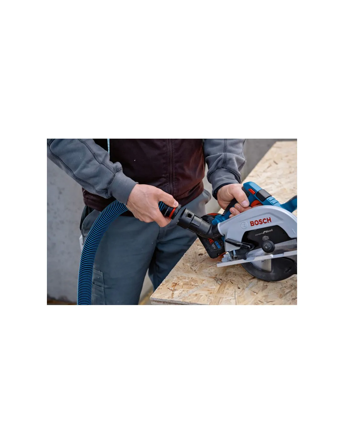 Scie circulaire 18V 5,5Ah GKS 18V-57-2 + L-BOXX | 06016C1202 - Bosch